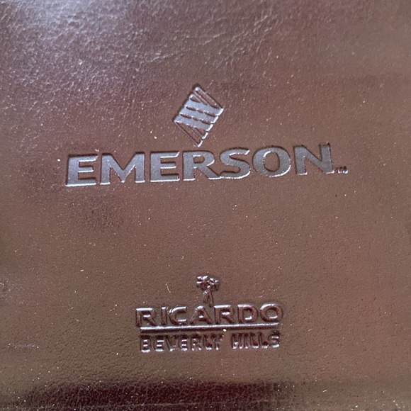 Emerson by Ricardo Beverly Hills Brown Leather Wallet/ Clutch Bag NWOT - Picture 2 of 11